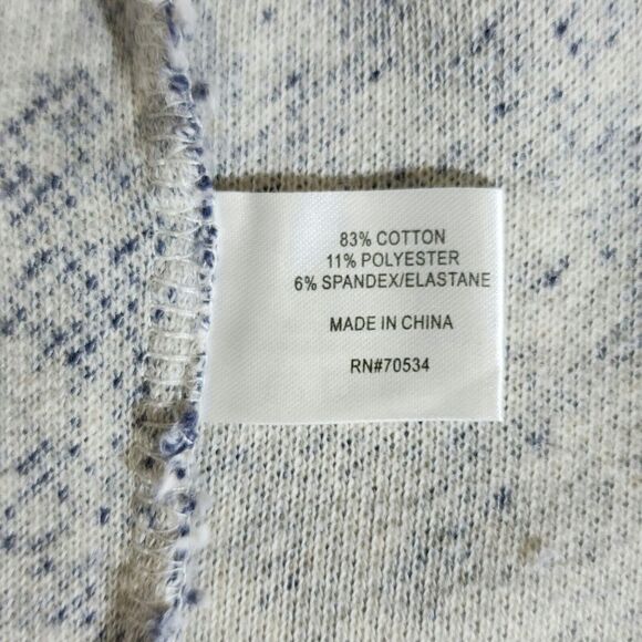 Orvis Womens 3/4 Sleeve Pullover Grey Blue Stretch Lace-Up Sweatshirt Size XS - Picture 6 of 7